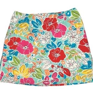 Requirements Multi-Colored Floral Print Skort Size 12